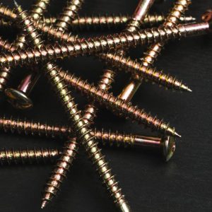 close up of hardware screws